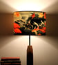 Koi on Black and Grey Drum Lampshade by Lily Greenwood - Medium - 30cm - Image 2