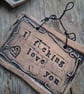 CLEARANCE! rustic ceramic pottery sign-I f-cking love you - Image 2
