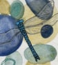 ACEO blue dragonfly - Image 3