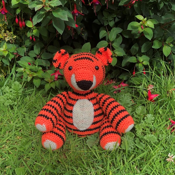 Crocheted Toy Tiger 