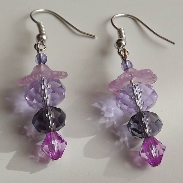 Purple Haze Dangle Earrings