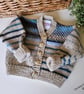  Designer Hand Knitted Baby Cardigan with Merino Wool 3-6 months size - Image 4