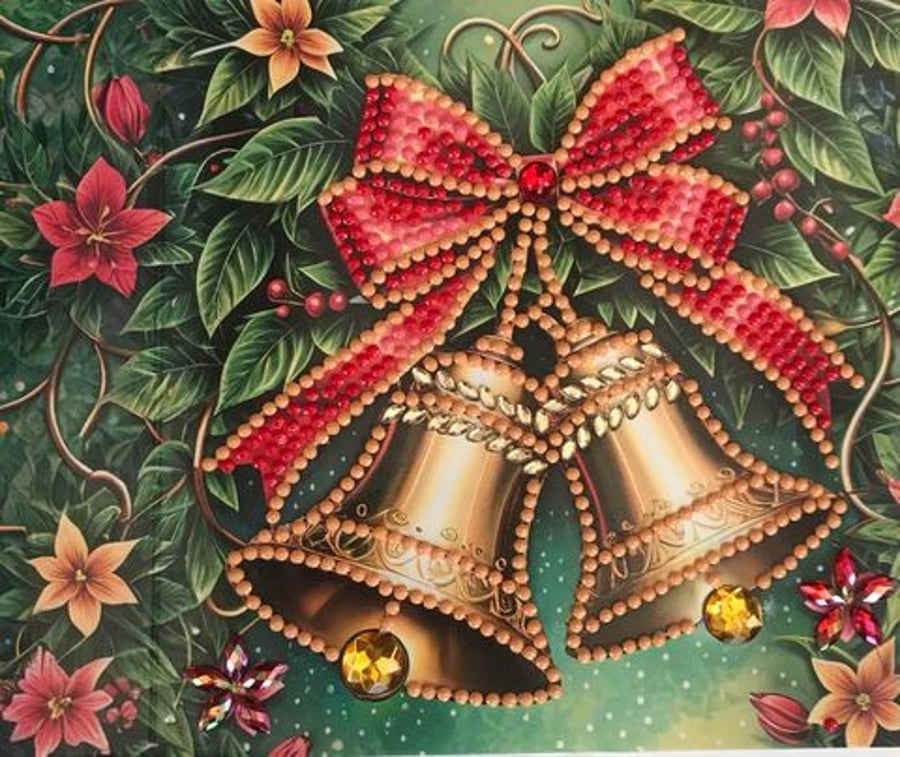 Diamond art card Christmas Decorations Bells