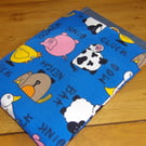 Padded kindle book sleeve farmyard fabrics great for young at heart 