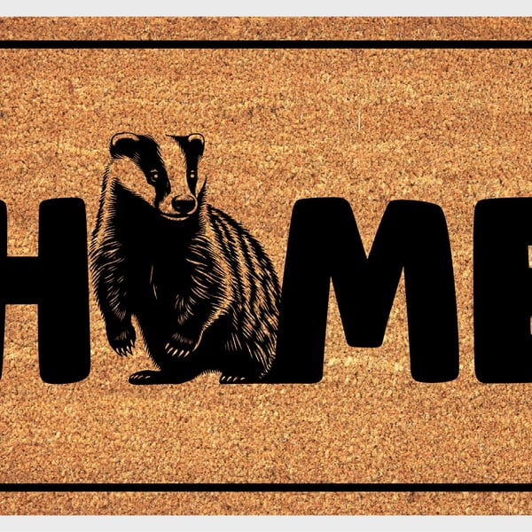 Badger Home Door Mat No.2 - Badger Welcome Mat - 3 Sizes
