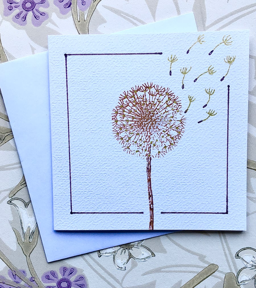 Seconds Sunday - Greetings card dandelion clock 