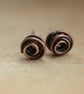 Handmade Copper Stud Earrings - Image 2