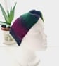 Purple and Green Ear Warmer, Crochet Twisted Headband