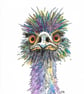 Emu bird portrait original painting - Image 1