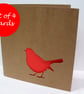 Set of 4 Robin Christmas Cards - Image 1