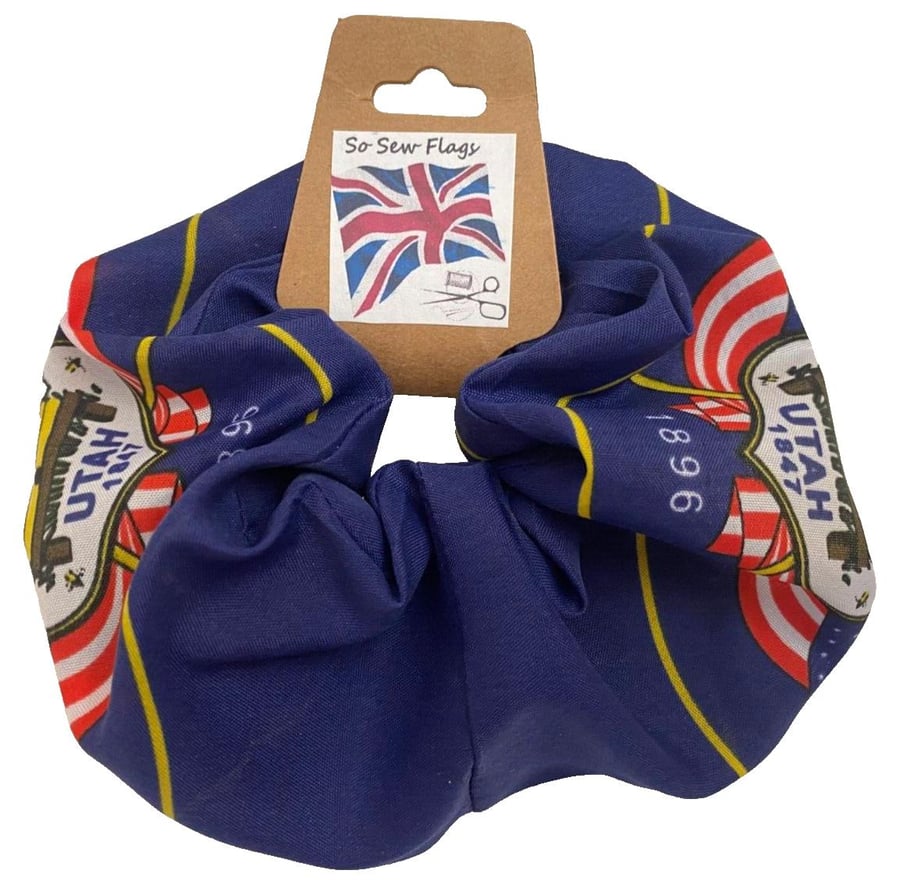 Utah Flag Hair Scrunchie Scrunchies Accessory Band Elastic