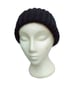 Hand-Knitted Black Winter Beanie, Unisex Ribbed Knit Hat,  - Image 5