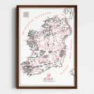 Eire - Ireland Map inspired by Tolkien