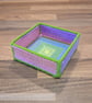 Small tray for small desk items - glittery pastel colours with bright green edge - Image 2