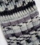 Hand-cranked Knitted Ribbed Wool Socks Size 4 to 5 - Image 3
