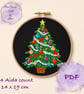 Christmas tree counted cross stitch pattern emailed pdf