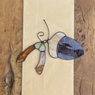 Stained Glass Acorn or Sycamore Seed Gift, Autumnal Tiffany Hanging Suncatcher 