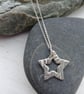 Silver star pendant made from silver clay - Image 2