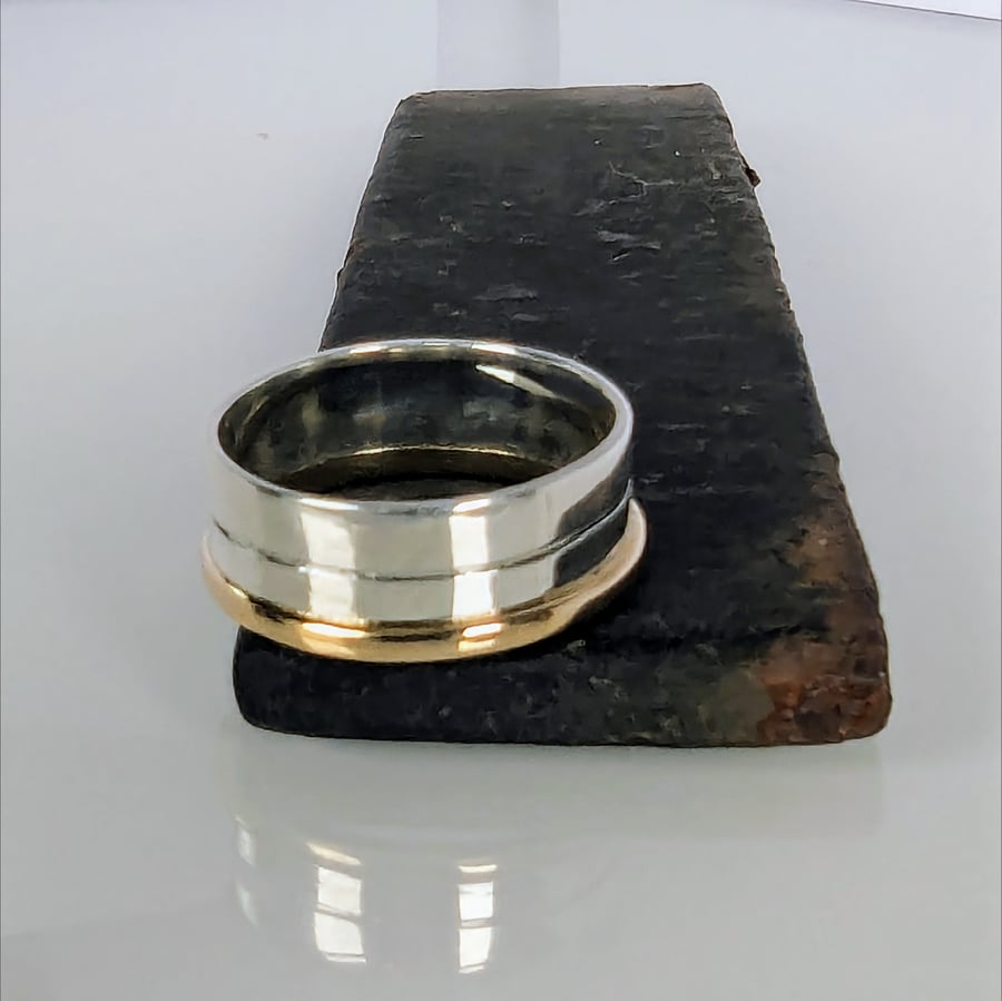 Sterling Silver 9 carat gold band