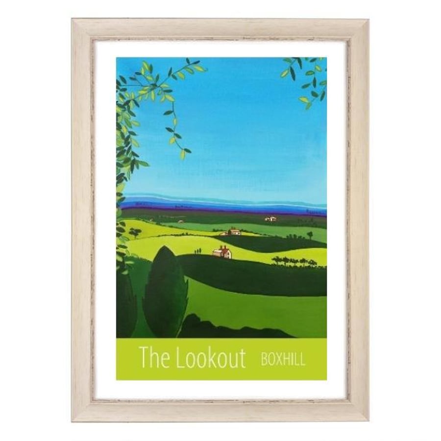 Lookout, Boxhill white frame