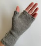 Fingerless Gloves Grey Alpaca - Image 2