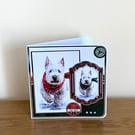Handmade Cute Westie Christmas Card