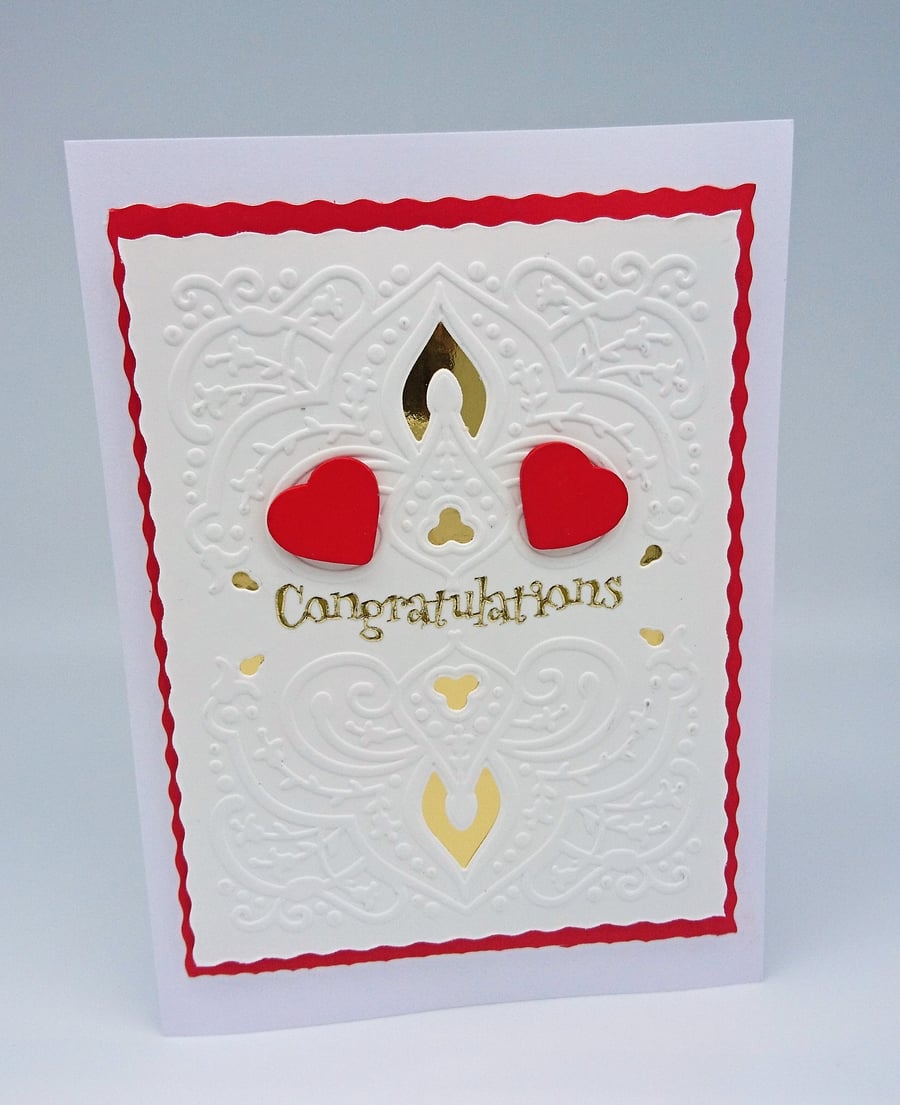 Wedding, Anniversary, Engagement "Congratulations" HandmadeCard FREE P&P to UK. 
