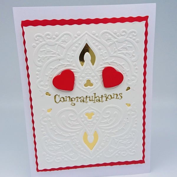 "Congratulations" Wedding, Anniversary, Engagement HandmadeCard FREE P&P to UK. 