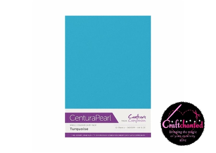 Crafter's Companion Centura Pearl 10 Sheet Pack - Turquoise