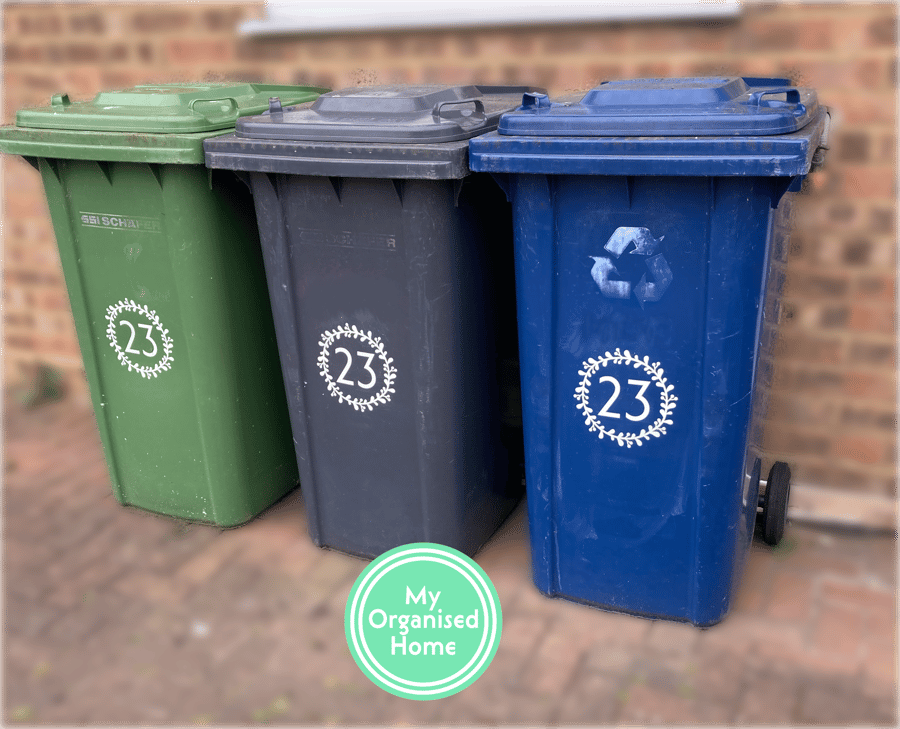 Wheelie Bin labels - labels only - WHITE, SILVER or BLACK