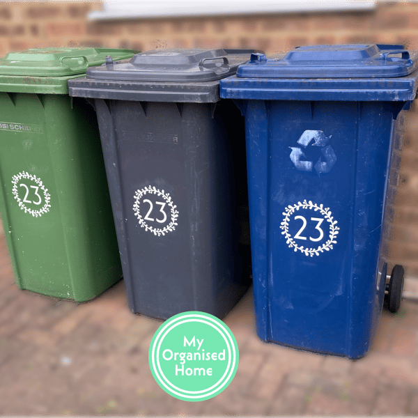 Wheelie Bin labels - labels only - WHITE, SILVER or BLACK