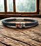 70th Birthday Gift - Personalised Leather Bracelet - Dad Brother Grandad Husband - Image 4