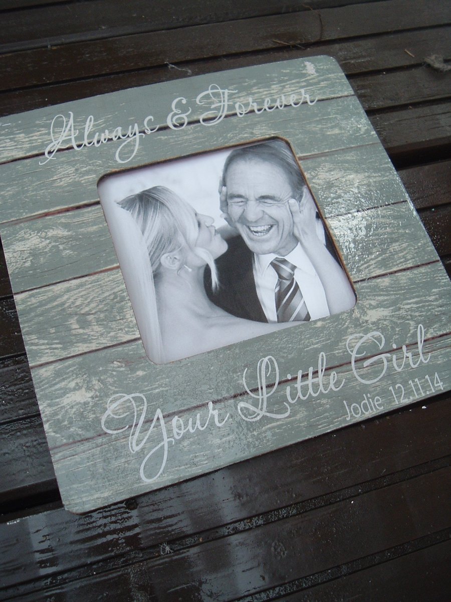 your little girl always forever  wedding personalised photo frame 8x8 inch