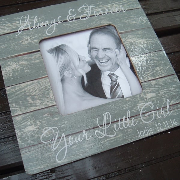 your little girl always forever  wedding personalised photo frame 8x8 inch