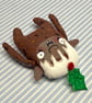 Christmas Pudding Brownie Art Doll 1 - Image 9