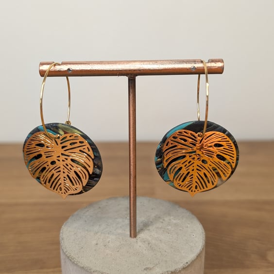 Summer bloom scrap monstera dangles 5