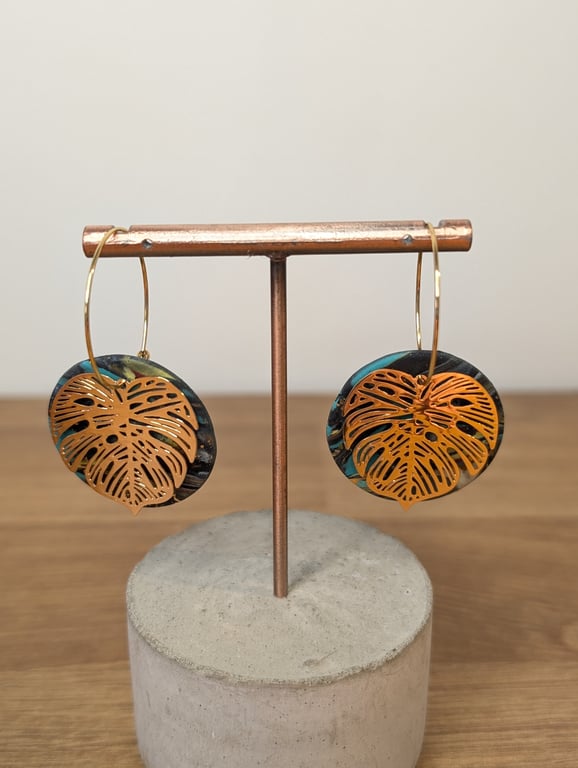 Summer bloom scrap monstera dangles 5