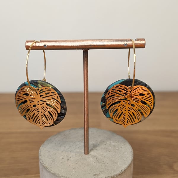 Summer bloom scrap monstera dangles 5