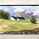 Blackrock Cottage Glencoe Scottish Highlands original watercolour art 