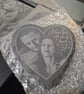 Personlized Heart Photo's Engraving on Slate Coaster - Image 2
