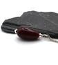 dark red lampwork glass teardrop pendant necklace - Image 3