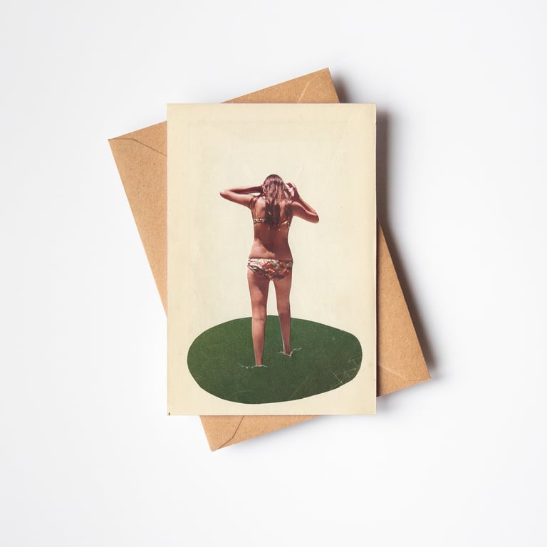 Summer Greeting Card - Beach Puddle