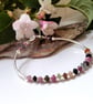 Tourmaline Irregular Bicon Cut Sterling Silver Bangle Style Bracelet - Image 6
