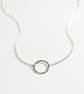 Spirit necklace, circle necklace, silver circle - Image 3