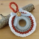 Crocheted Hanging Wreath Decoration