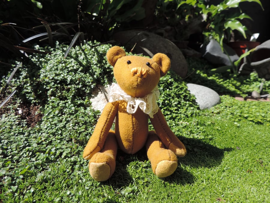 4" Fully jointed traditional teddy bear