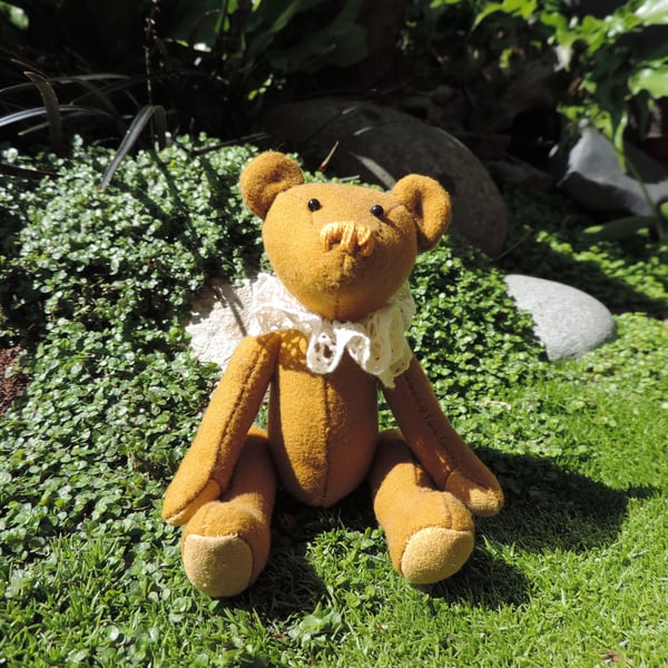 4" Fully jointed traditional teddy bear