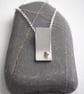 arc pendant necklace, sterling silver necklace, textured silver necklace - Image 7