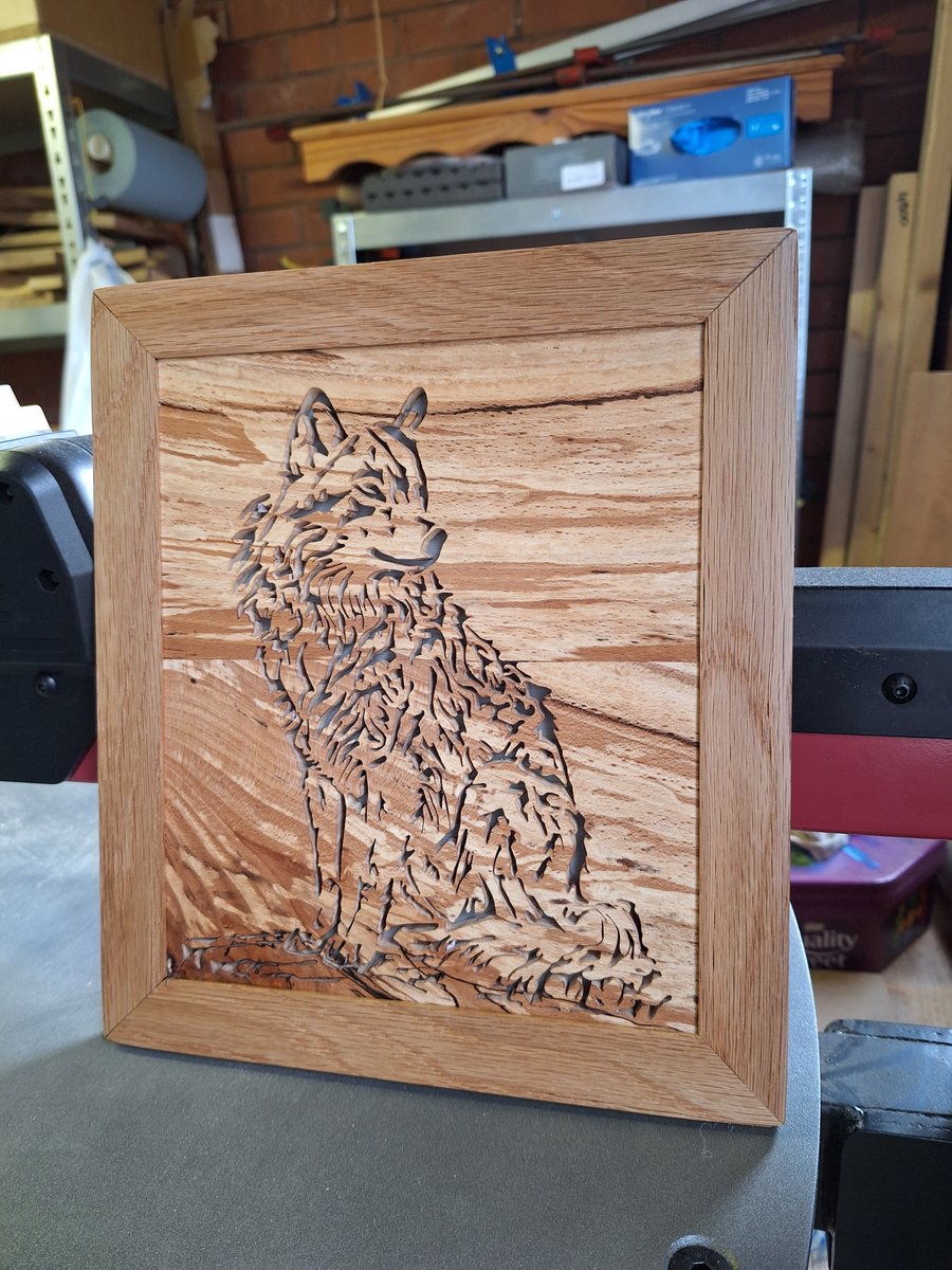 handmade wolf portrait 