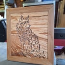 handmade wolf portrait 